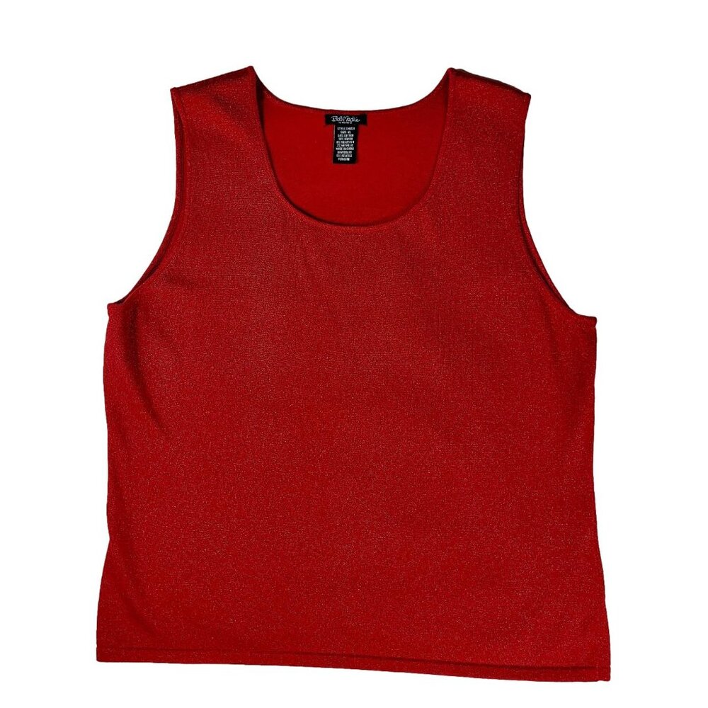 ❤️FINAL PRICE! Bob Mackie Metallic Knit Sleeveless Top Tank XL